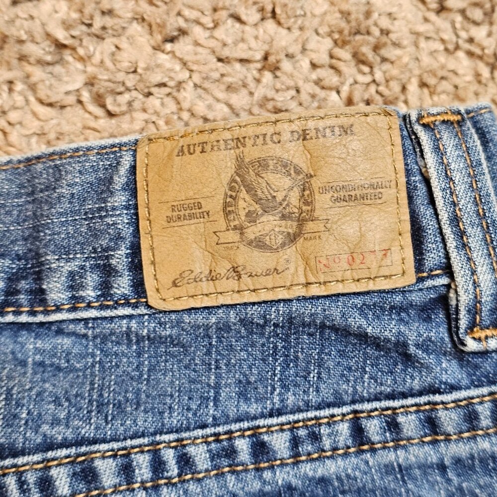 Y2K Eddie Bauer Bootcut Jeans Womens 18R Blue High Rise Denim Stretch Cotton - Picture 10 of 11